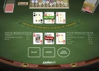 Online Slot 3 Card Brag no Deposit Bonus